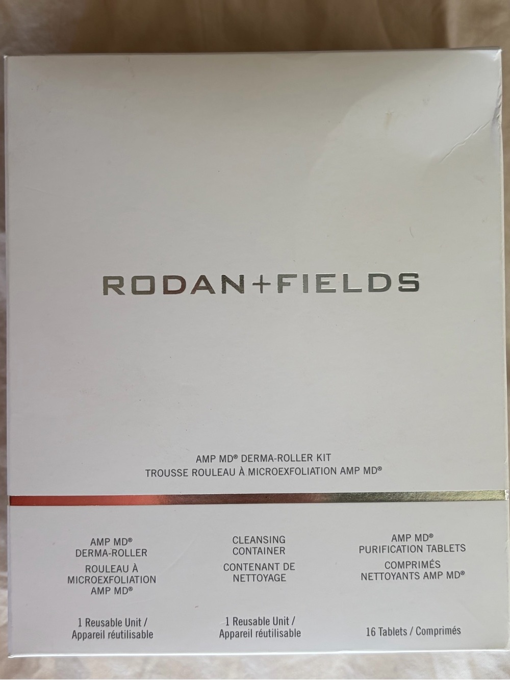 Rodan + Fields AMP MD Derma Roller Kit Exfoliating Facial Tool Set NIB
